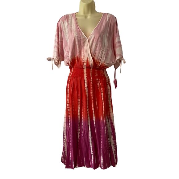 Simply Southern NWT Colorful Lightweight Rayon Batik TieDye Smocked Dress - Picture 1 of 13